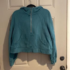 Lululemon Hooded Green Scuba *stain on front*